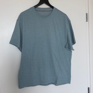 Lululemon Relaxed-Fit Training Short Sleeve Shirt Heathered Breeze Blue SIZE L